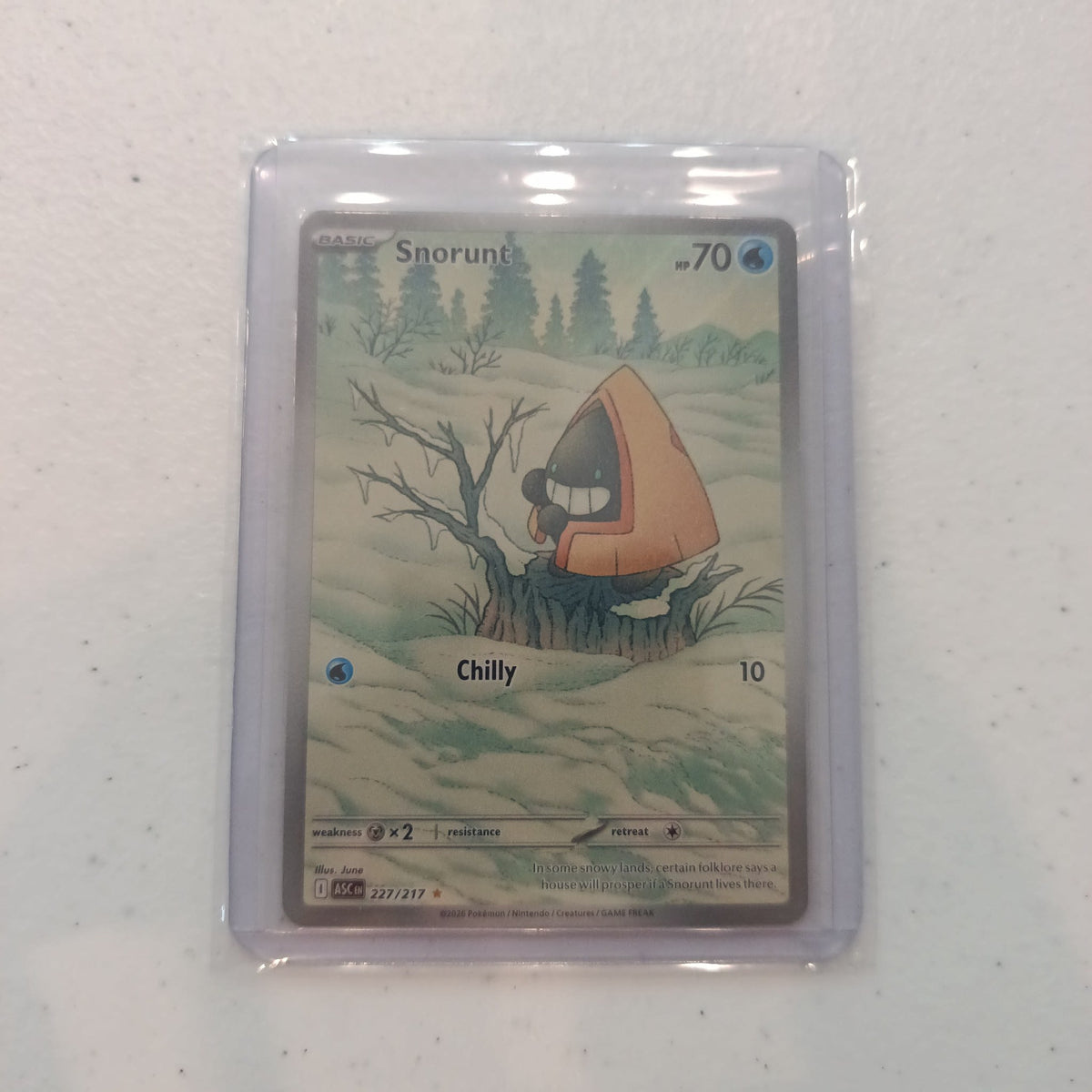 2025 Pokemon Company Scarlet & Violet — Astral Crown Illustration Rare Snorunt Illustratio