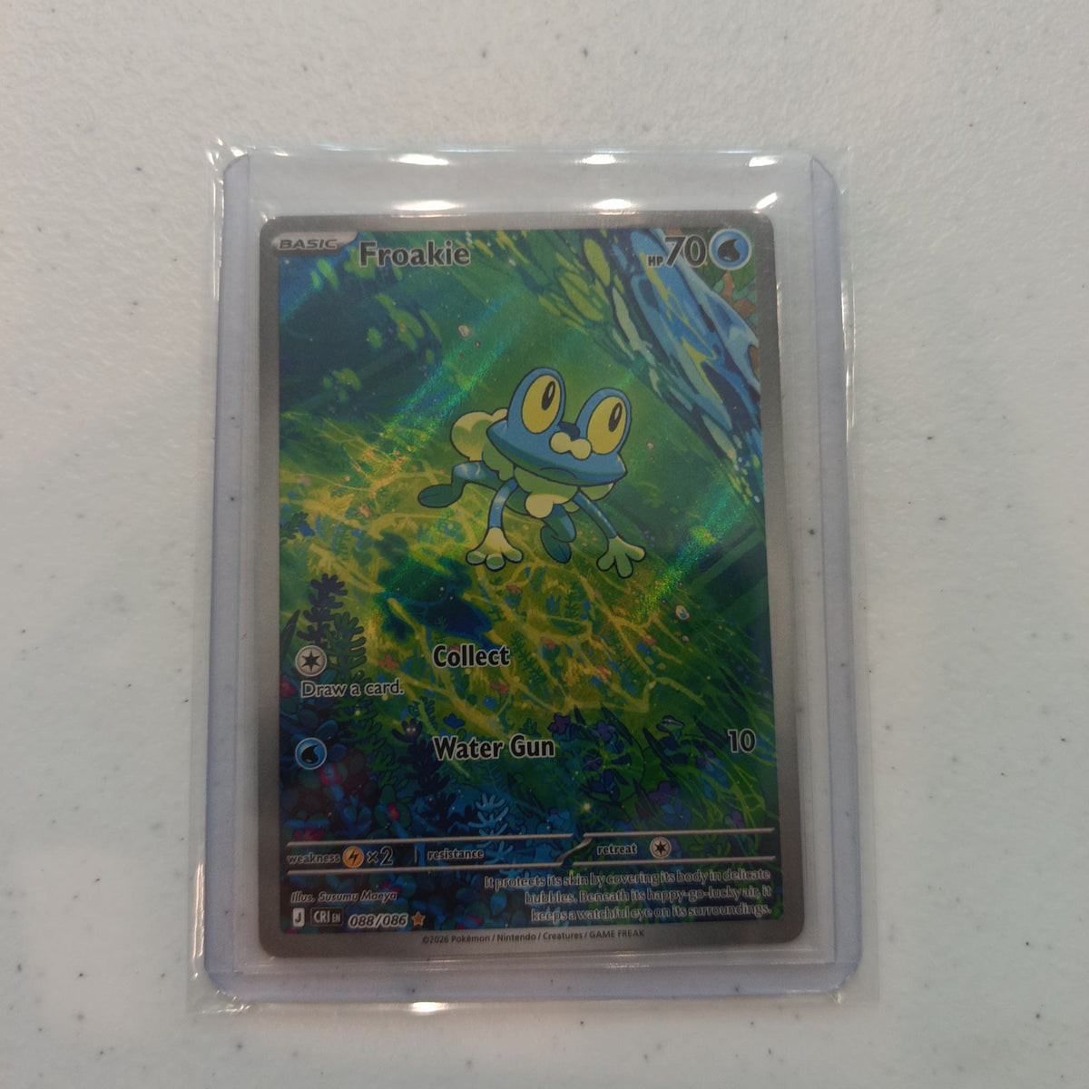 2026 Pokemon Company Scarlet & Violet — Crimson Haze Illustration Rare Froakie Illustratio