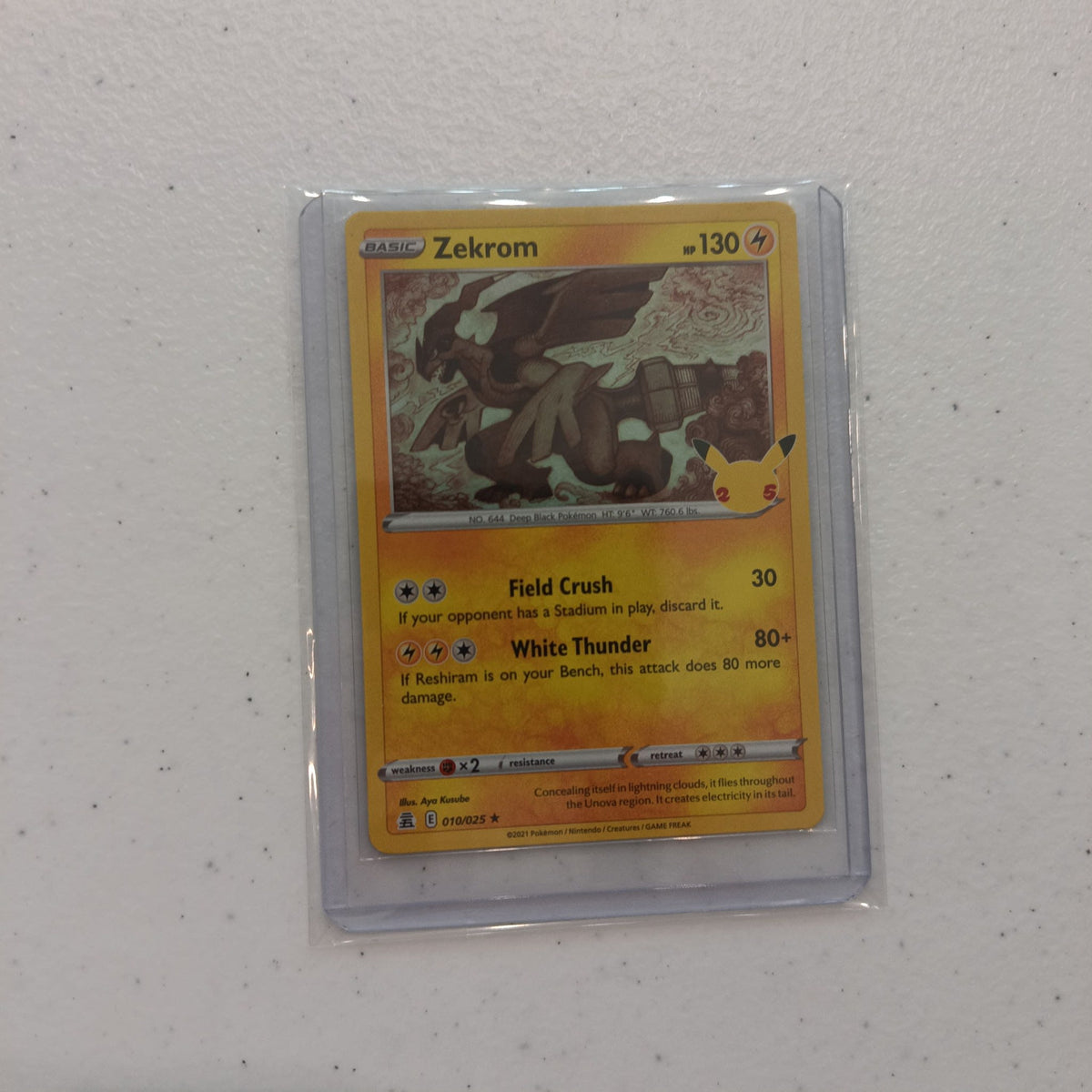 2021 Pokemon Company McDonald's 25th Anniversary Zekrom #010/025