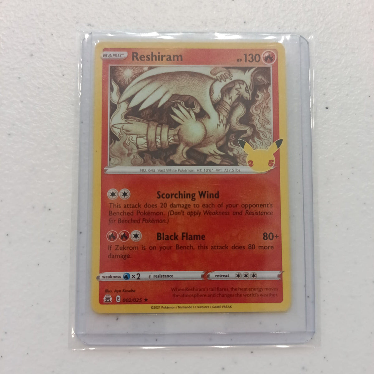 2021 Pokemon Company Celebrations Reshiram #002/025