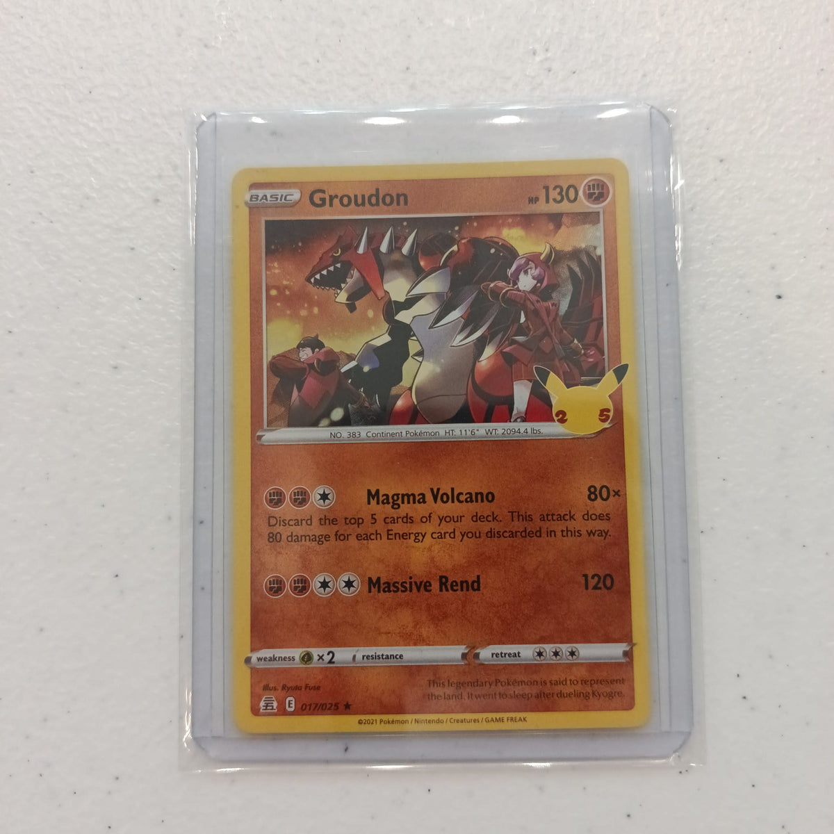 2021 Pokemon Company McDonald's 25th Anniversary Groudon Holo #017/025