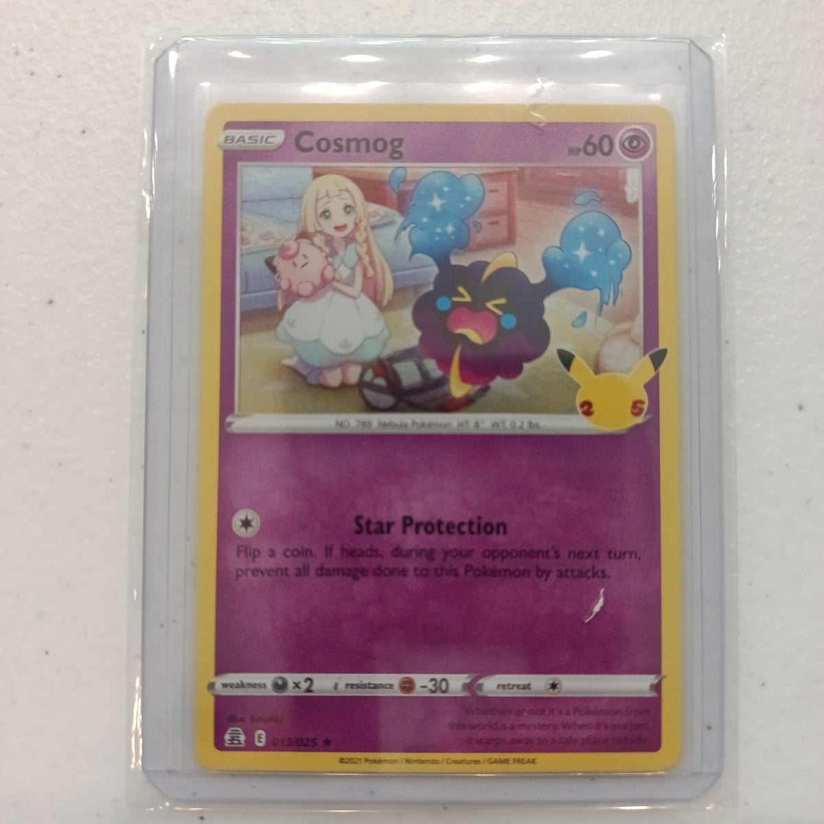 2021 Pokemon Company Celebrations Star Rare Cosmog #013/025