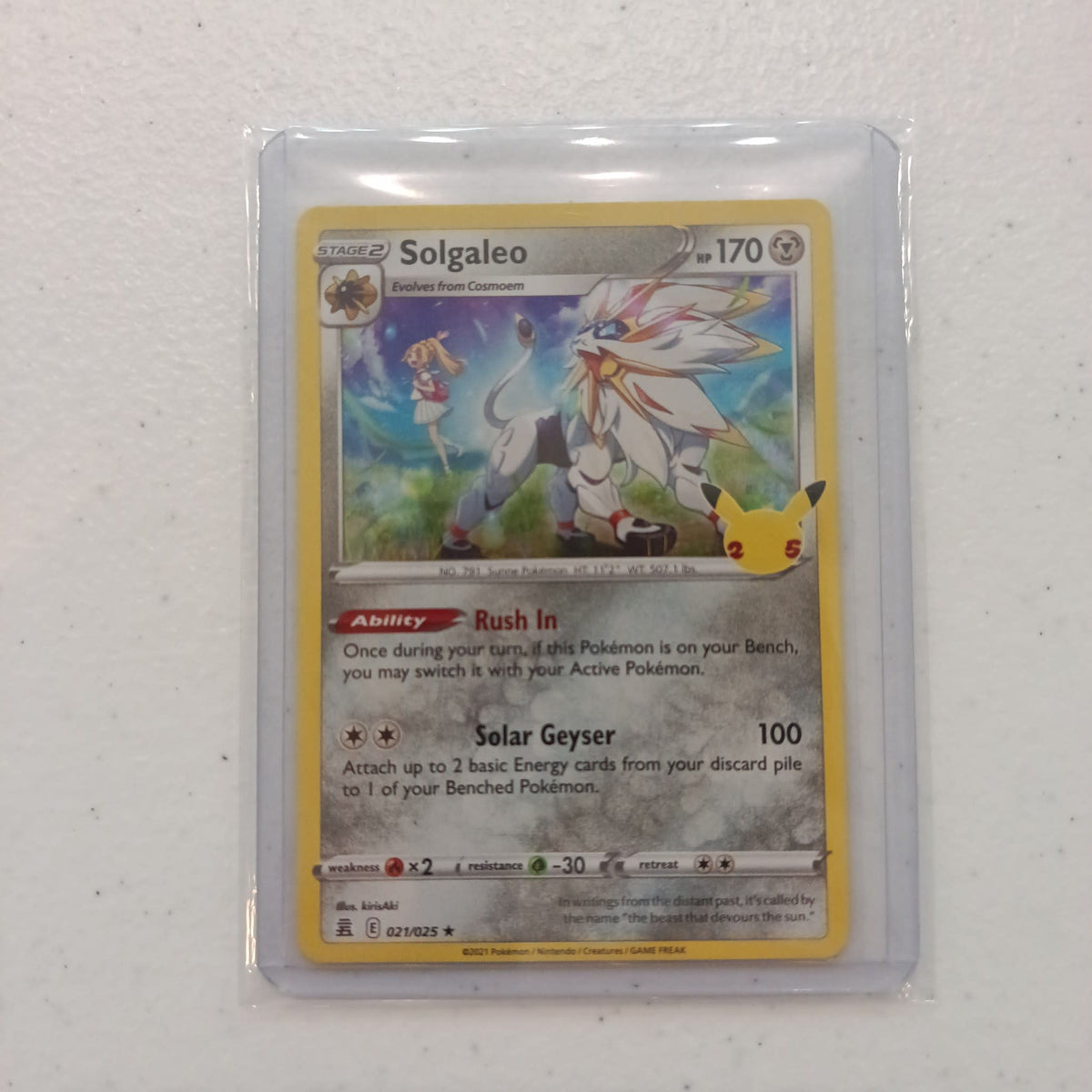 2021 Pokemon Company Celebrations Solgaleo #021/025