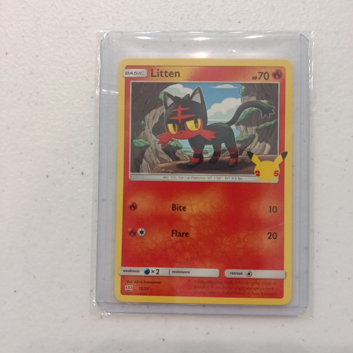 2021 Pokemon Company McDonald's 25th Anniversary Litten #15/25