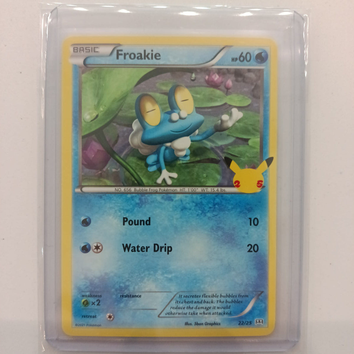 2021 Pokemon Company McDonald's 25th Anniversary Froakie #22/25