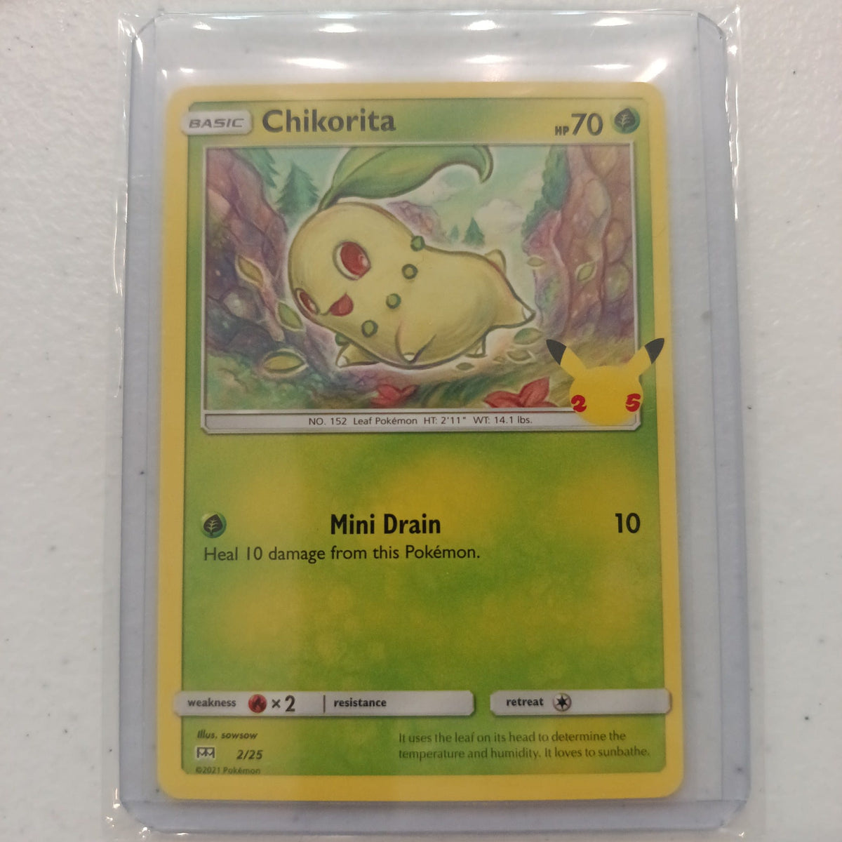 2021 Pokemon Company Celebrations Chikorita #2/25