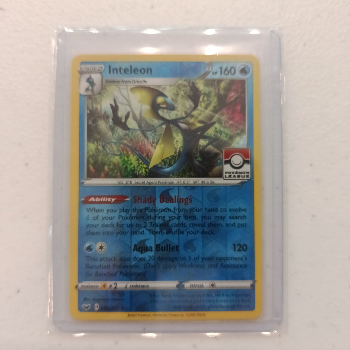 2020 Pokemon Company Sword & Shield Shady Dealings Inteleon #94