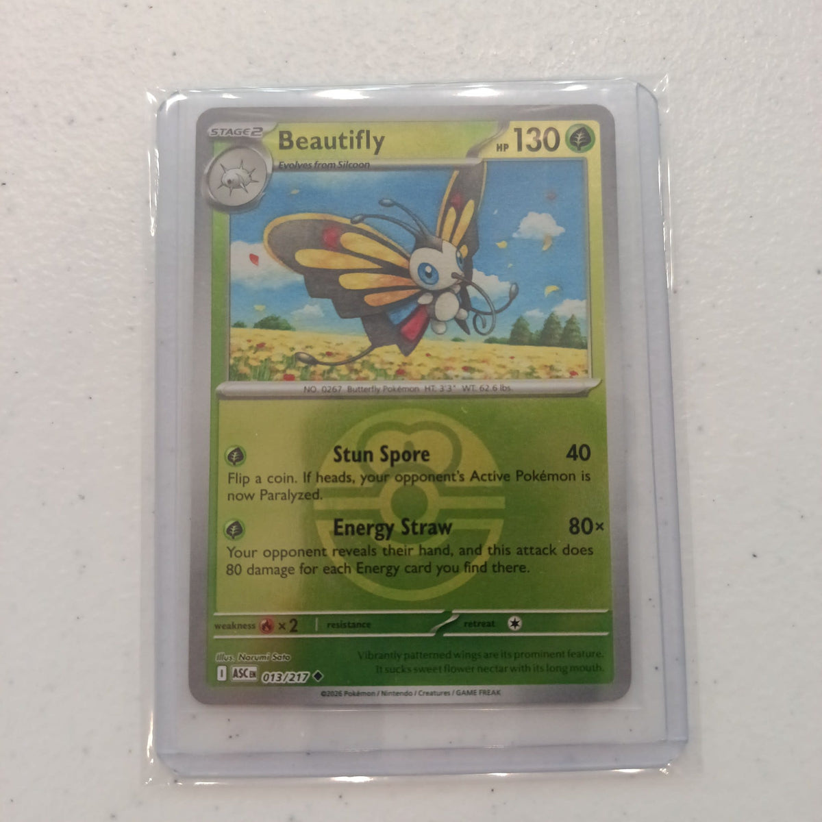 2026 Pokemon Company Stellar Crown Beautifly #013/217