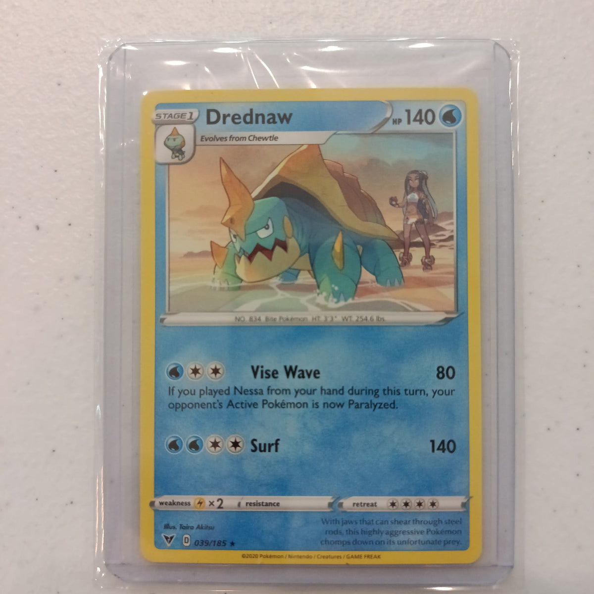 2020 Pokemon Company Vivid Voltage Drednaw #039/185