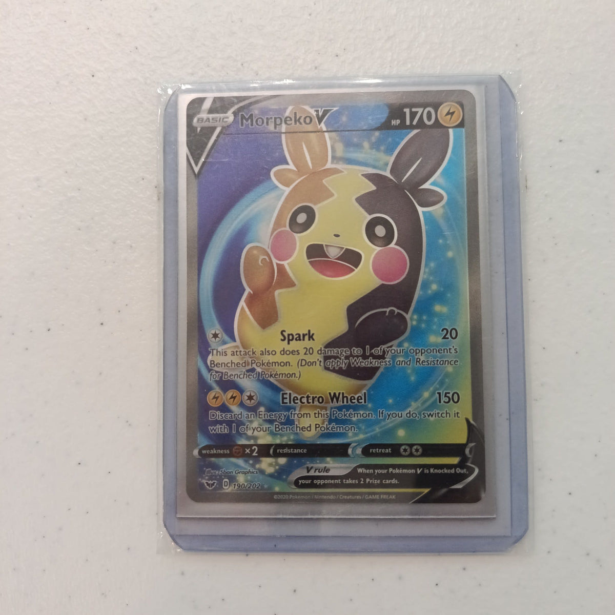 2020 Pokemon Company Sword & Shield Full Art Morpeko V Full Art #190/202