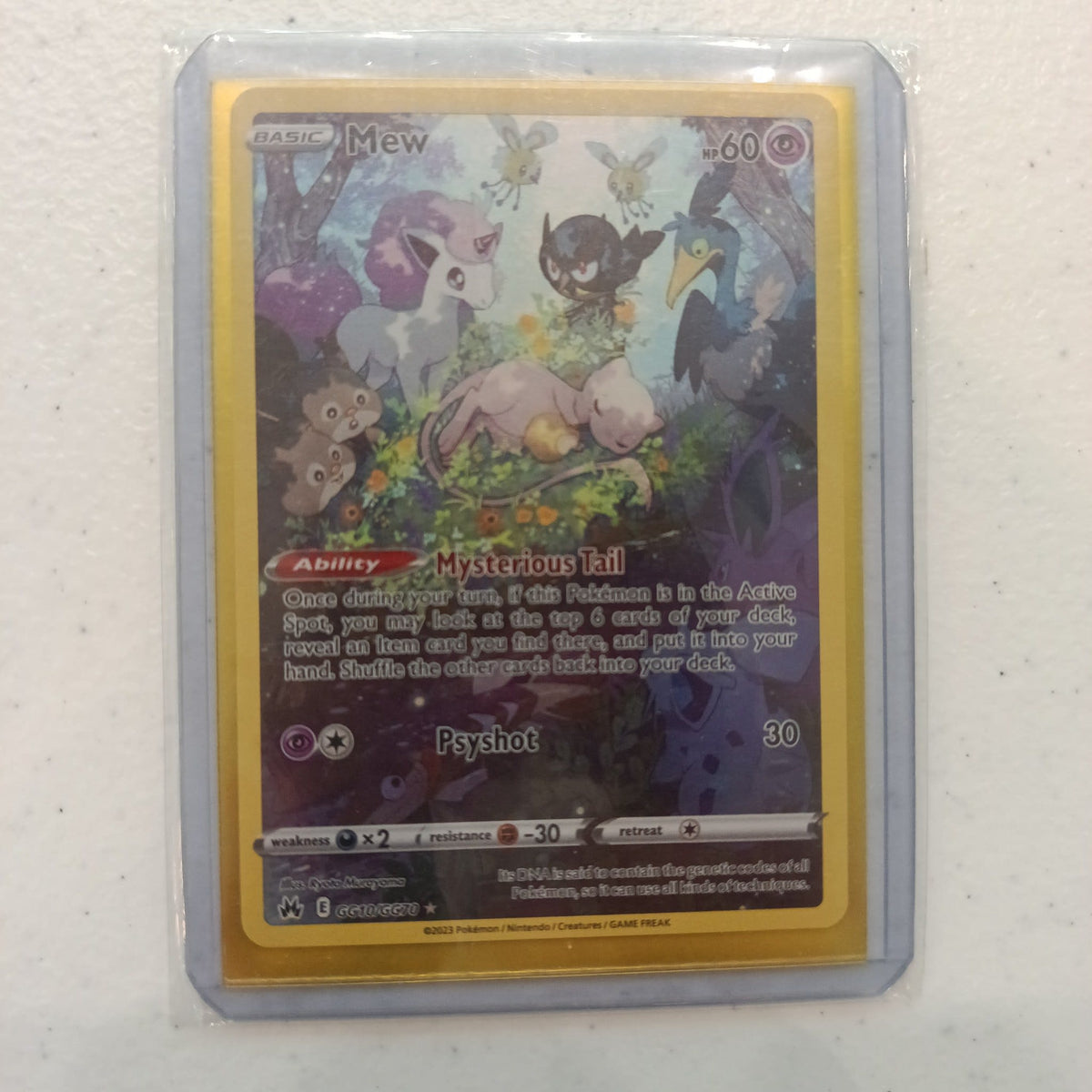 2023 Pokemon Company Scarlet & Violet Paldean Fates Shiny Treasure ex Mew Gold #GG10/GG70
