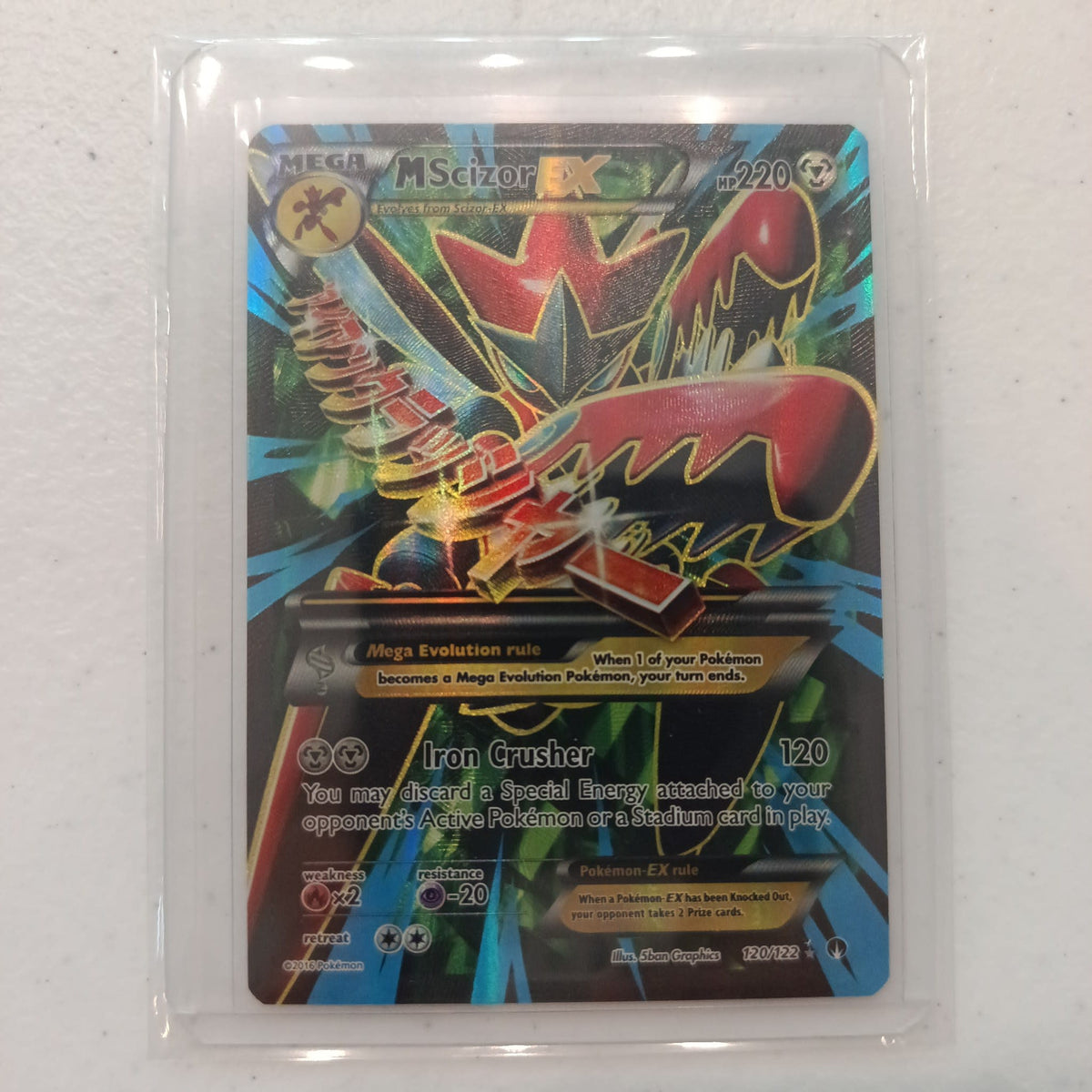 2016 Pokemon Company BREAKpoint Full Art M Scizor-EX #120/122