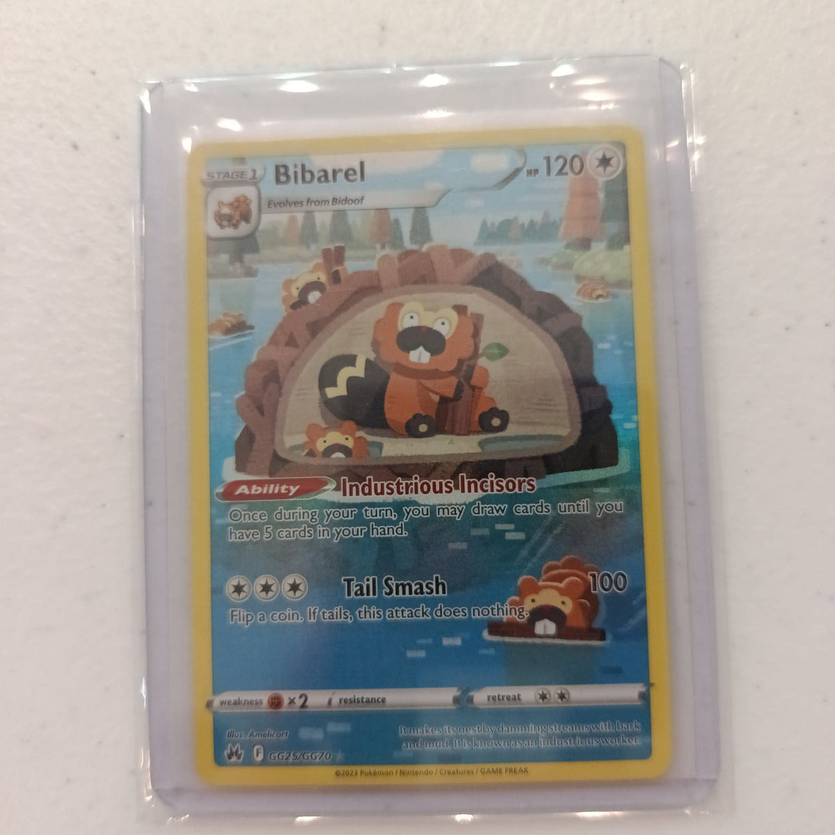 2023 Pokemon Company Crown Zenith Galarian Gallery Bibarel #GG25/GG70