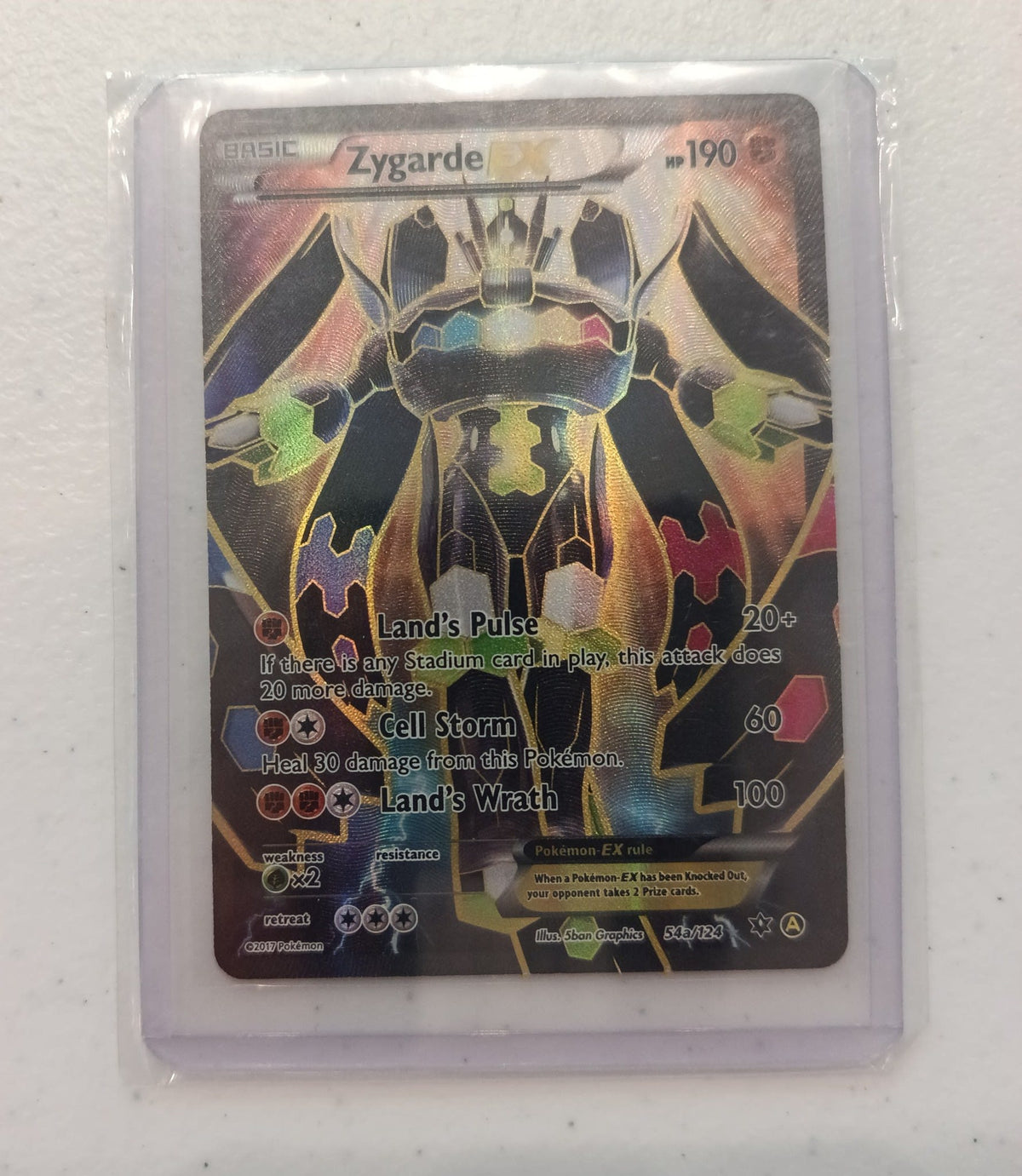 2017 Pokemon Company XY Fates Collide Full Art Zygarde EX #54a/124