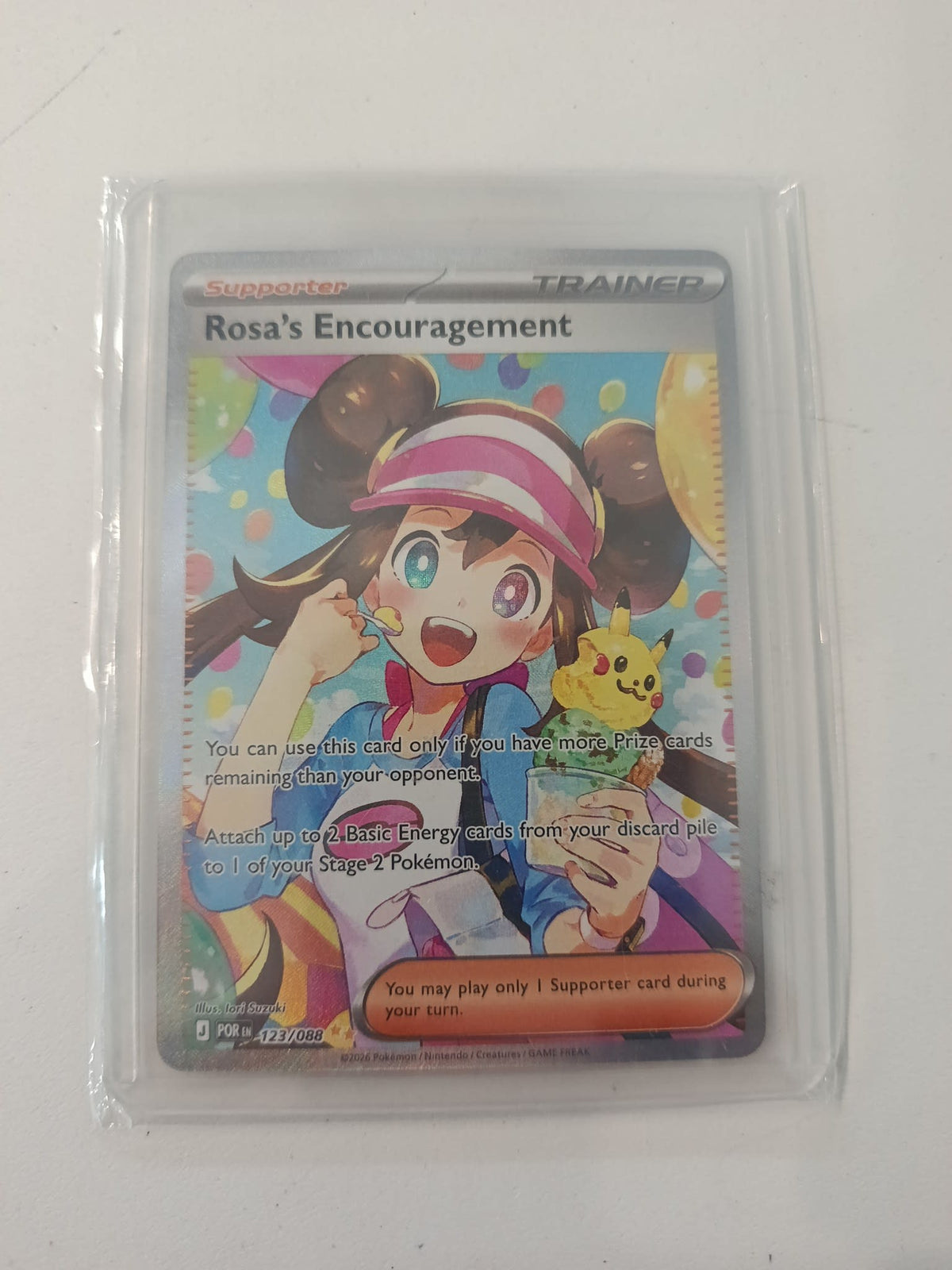 Pokemon Rosa's Encouragement Prismatic Evolutions (POR) #123/088 2026 (English) 123/088