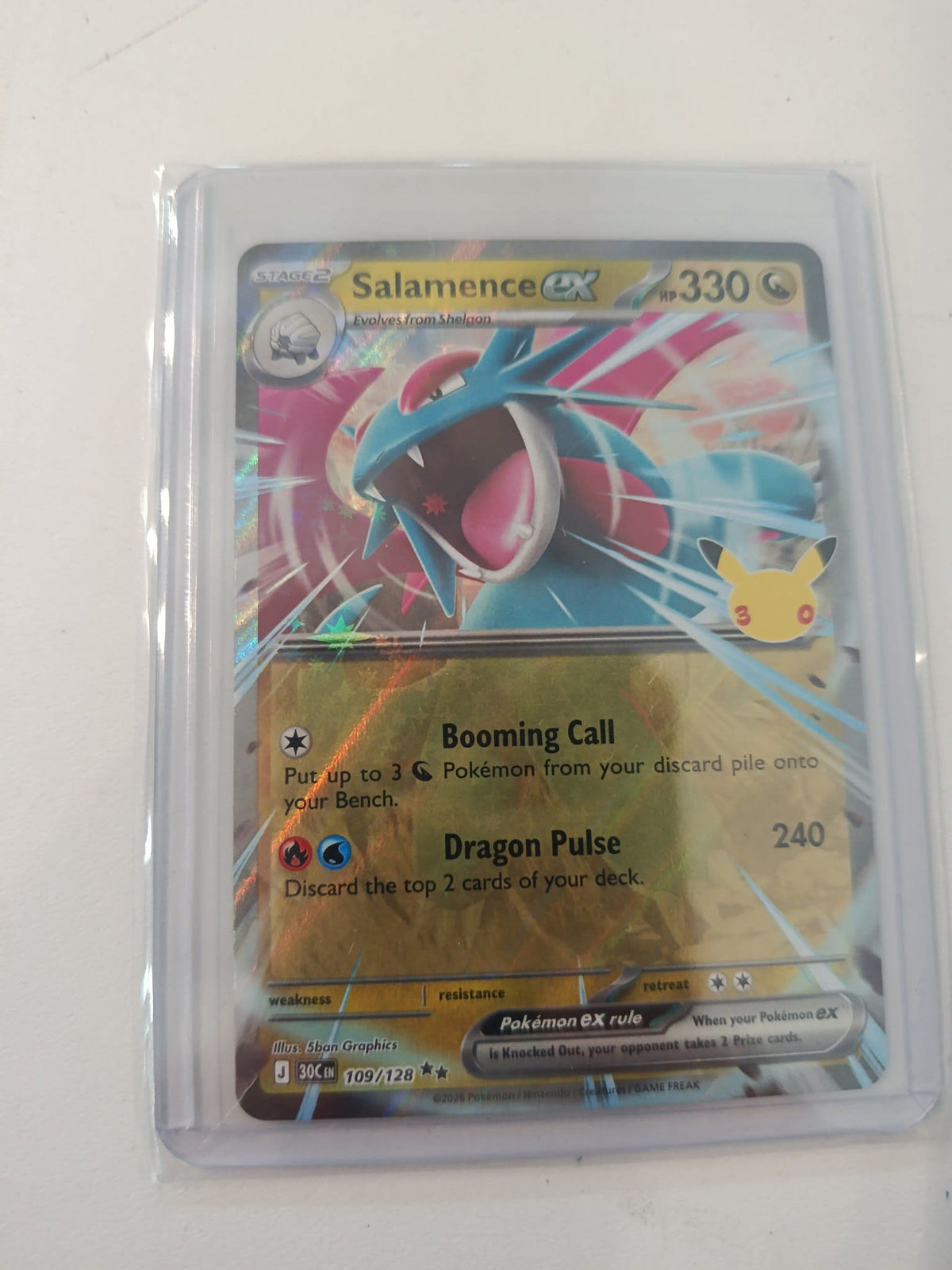 Pokemon Salamence ex 30C (Pokémon Card 151 / Celebrations 30th Anniversary) #109/128 2026