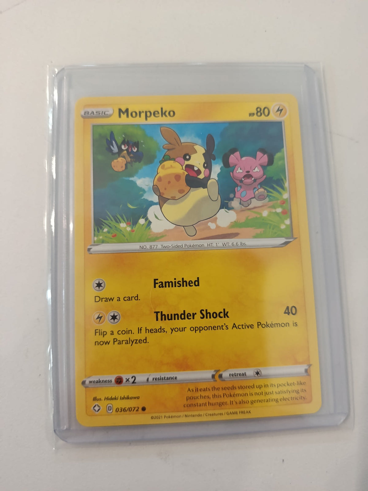 Pokemon Morpeko Shining Fates #036/072 2021 (English)