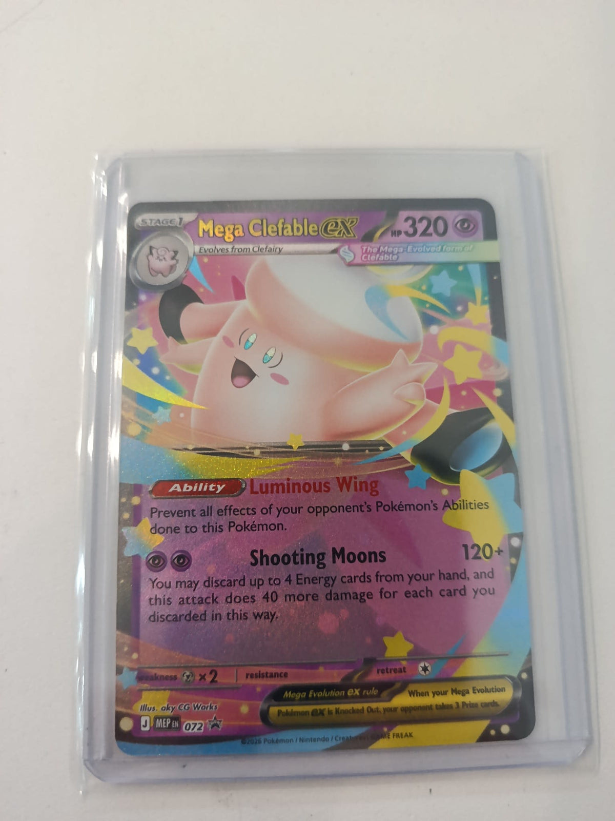 Pokemon Mega Clefable ex MEP #072 2025 (English)