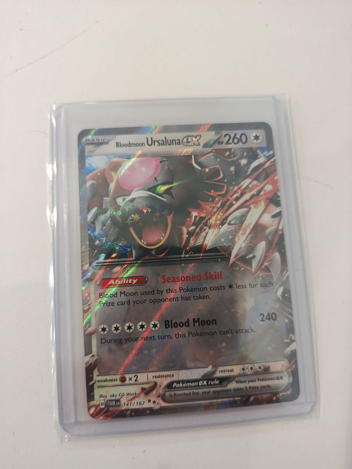 Pokemon Bloodmoon Ursaluna ex Twilight Masquerade (TWIM) #141/167 (English) 141/167