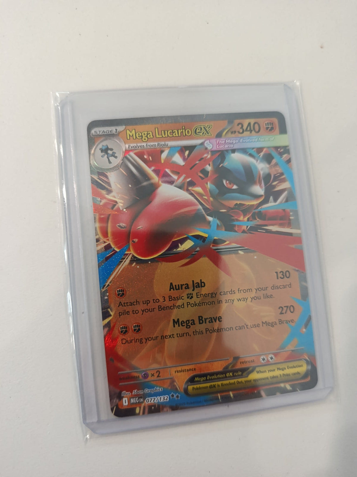Pokemon Mega Lucario ex MEG EN (Mega Evolution Special Set) #077/132 (English)