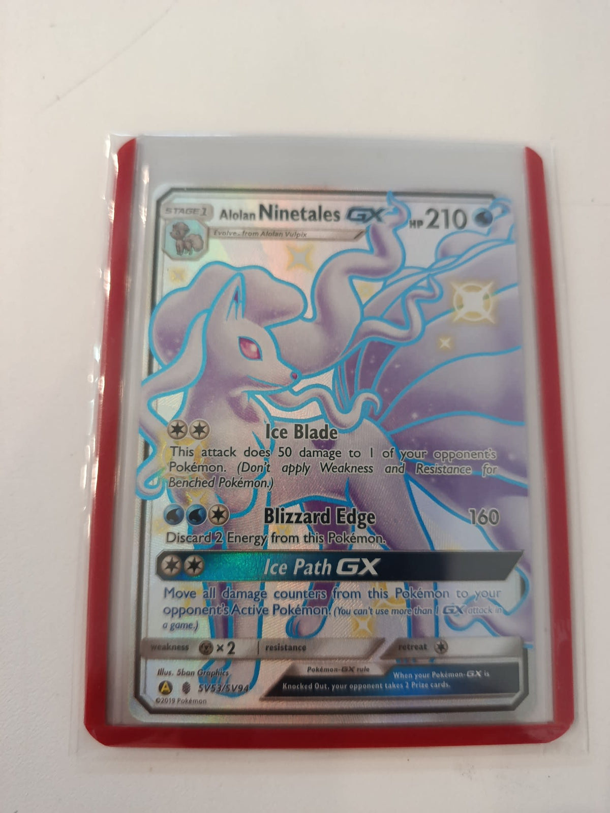 Pokemon Alolan Ninetales GX Hidden Fates (SV94) #SV53/SV94 2019 (English)