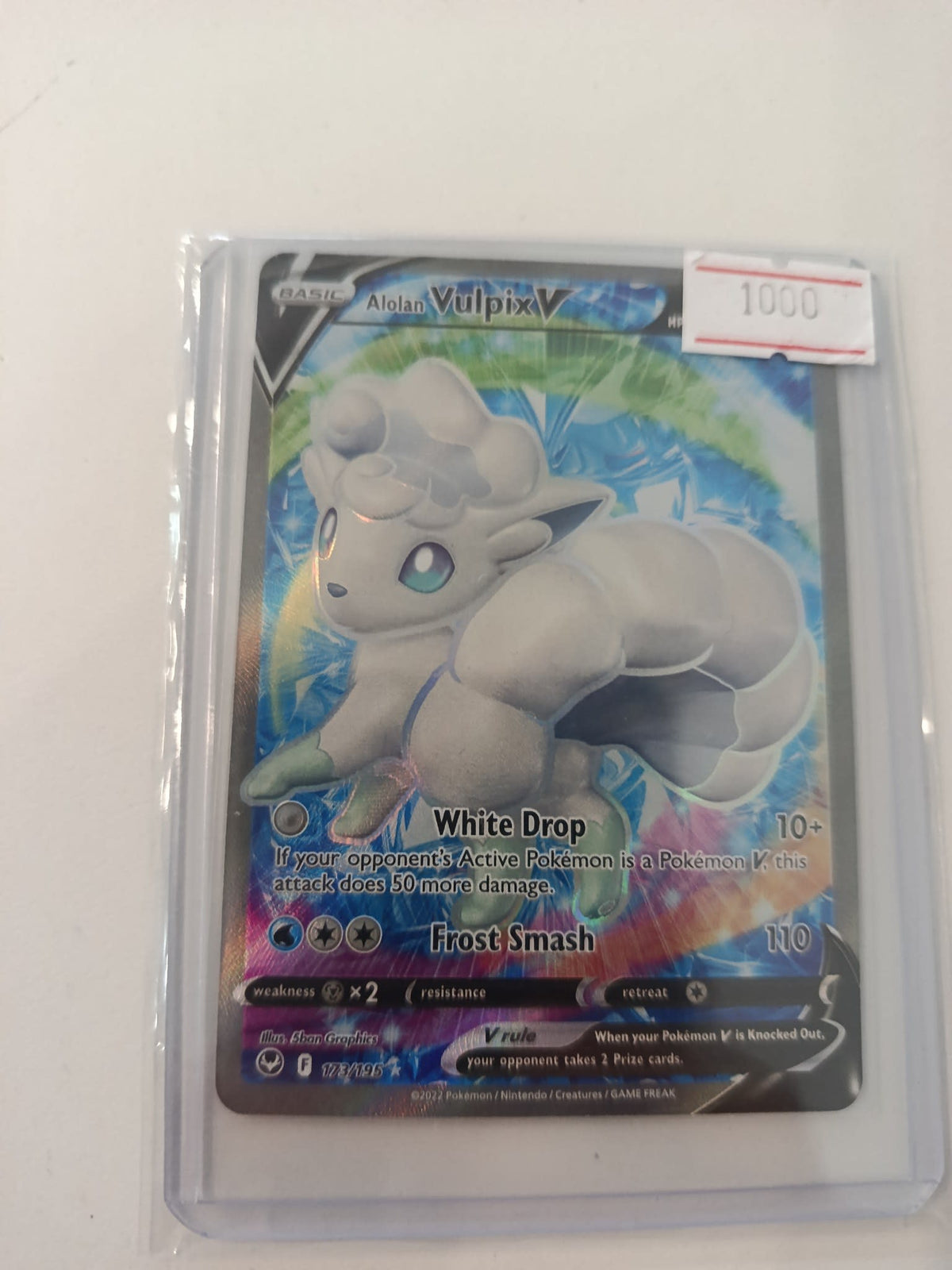 2022 Pokemon Company SV01 Alolan Vulpix V #10 PSA 10
