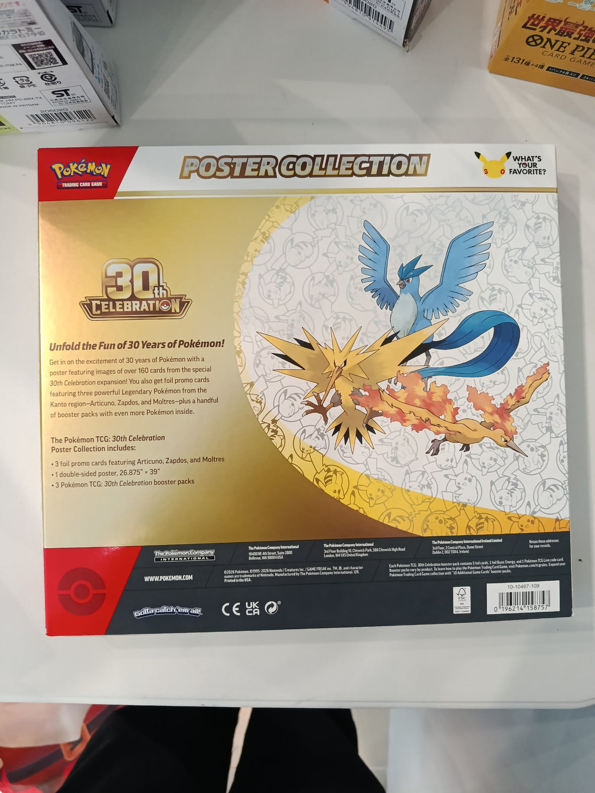 Pokemon 30th Celebration Articuno, Zapdos, Moltres Poster Collection 2025 (English) - view 2