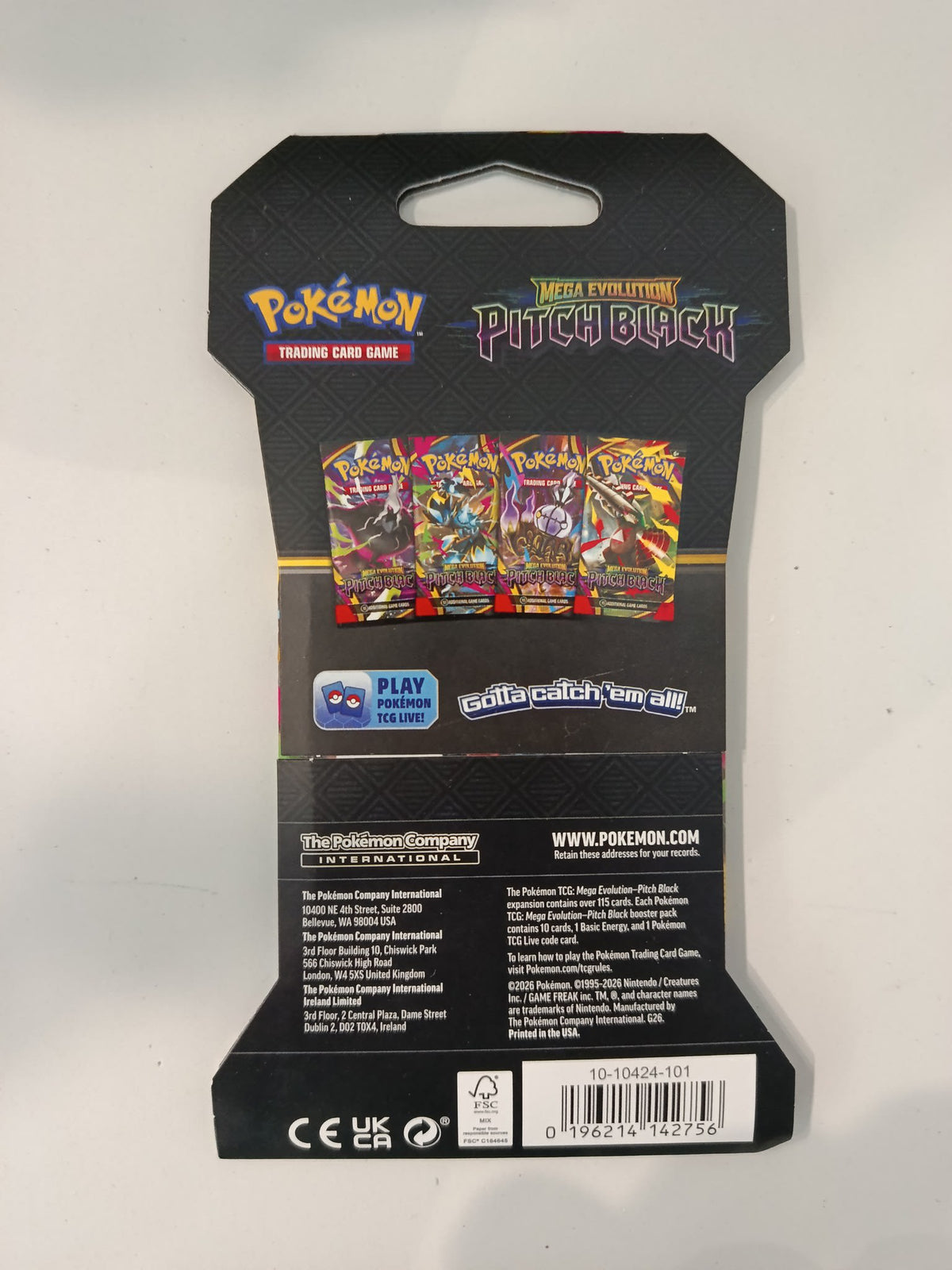 Pokemon Mega Evolution Pitch Black Mega Luxray Booster Pack (English) - view 2
