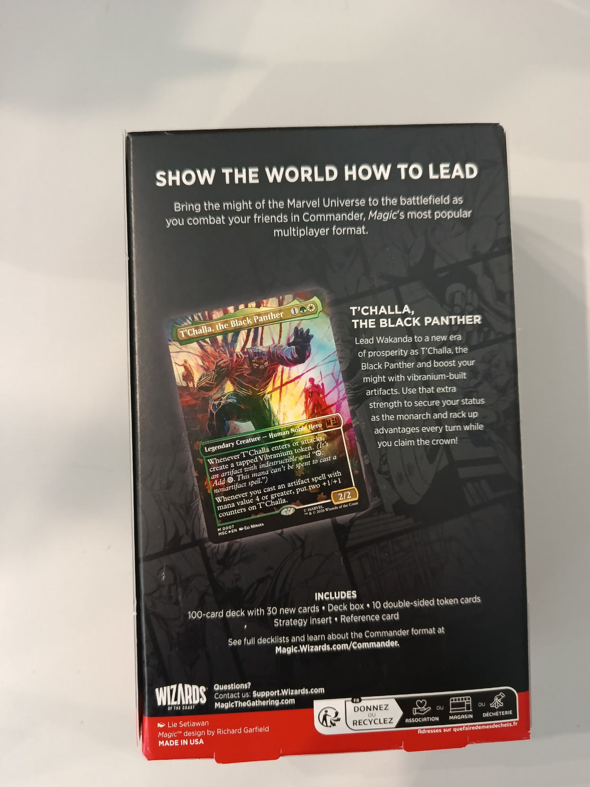 Magic: The Gathering Marvel Super Heroes (MSC) Black Panther Commander Deck 2025 (English) - view 2