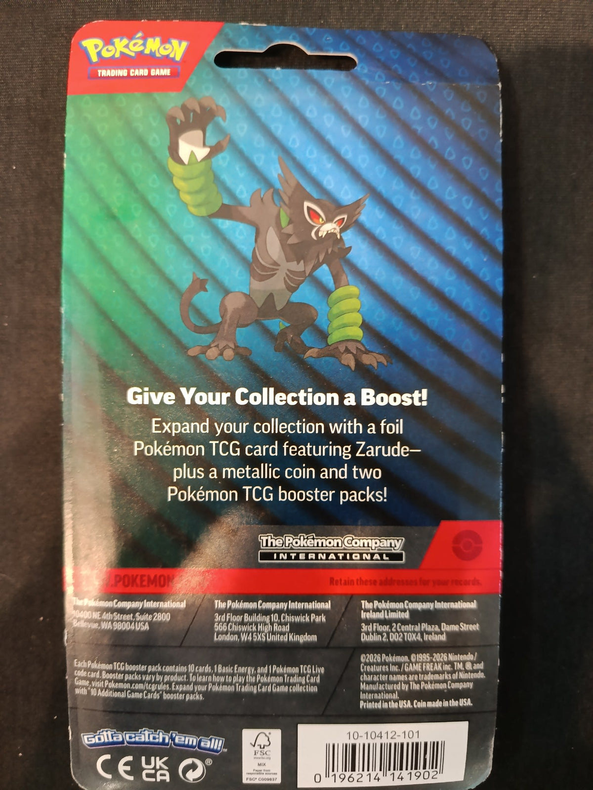 Pokemon Prismatic Evolutions (J PBL H) Zarude Blister 2025 (English) - view 2