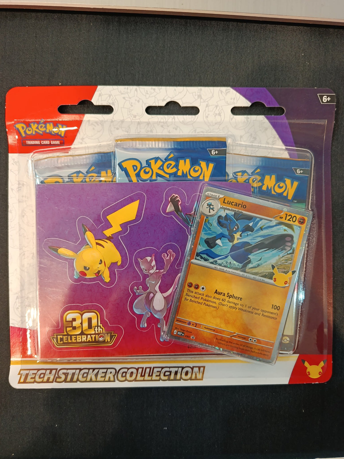 Pokemon 30th Celebration Lucario Tech Sticker Collection 2025 (English)