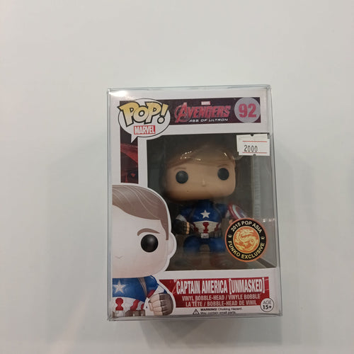 2015 Funko Pop Marvel Avengers: Age of Ultron Captain America (Unmasked) #92