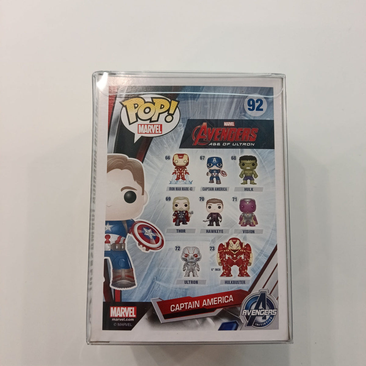 2015 Funko Pop Marvel Avengers: Age of Ultron Captain America (Unmasked) #92 - view 2