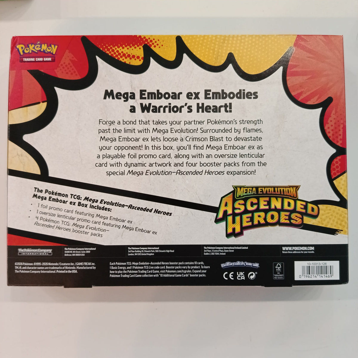 Pokemon Mega Evolution Ascended Heroes Mega Emboar ex Collection Box 2026 (English) - view 2