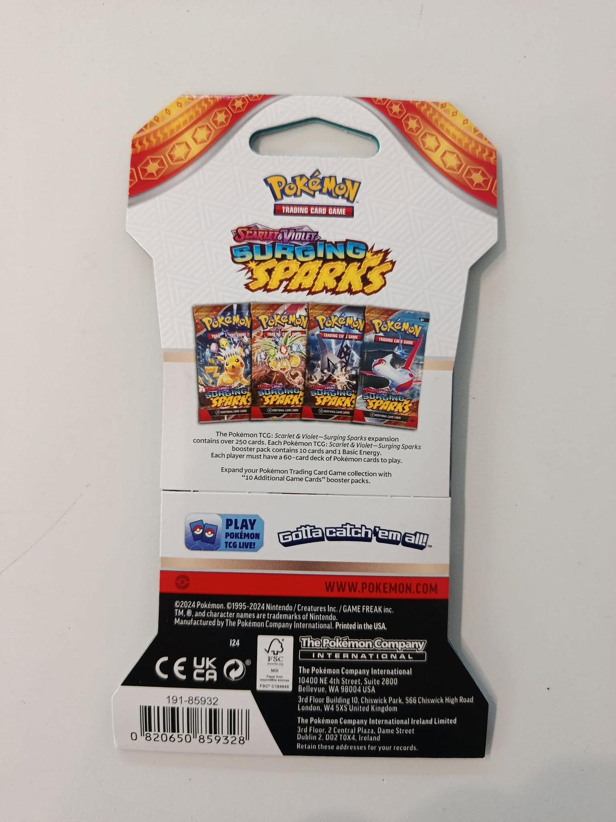Pokemon Surging Sparks Regidrago Booster Pack 2024 (English) - view 2