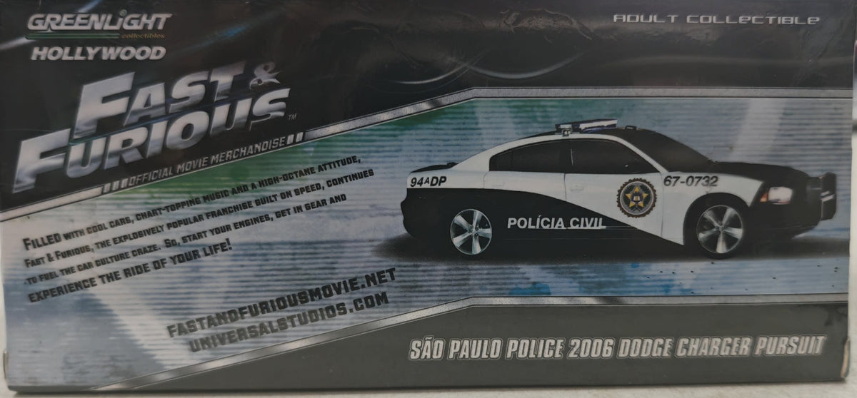2006 Greenlight Hollywood Fast & Furious São Paulo Police 2006 Dodge Charger Pursuit - view 2