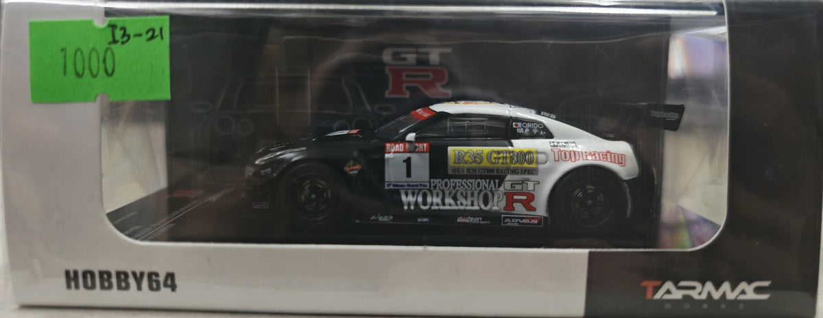 Tarmac Works Hobby64 Nissan GT-R R35 GT800 HKS Top Racing #1 Macau Grand Prix