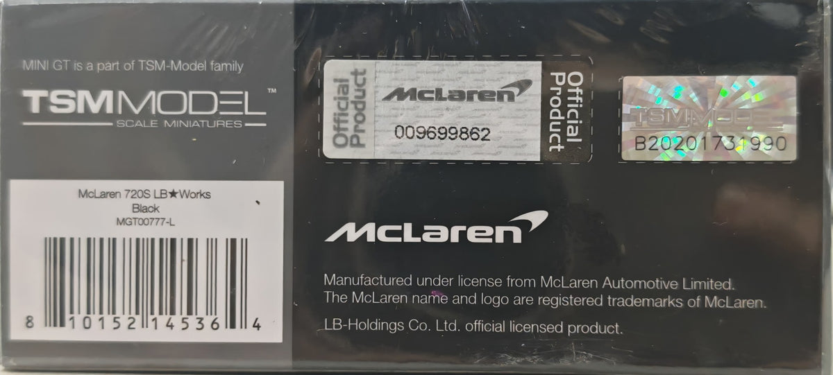 Mini GT McLaren 720S LB★Works Black - view 2