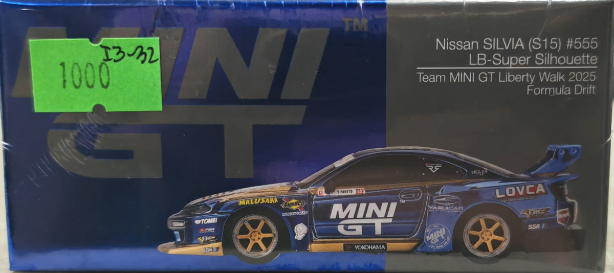 2025 Mini GT Mini GT 1:64 Nissan Silvia S15 LB-Super Silhouette #555 – Team Mini GT Libert