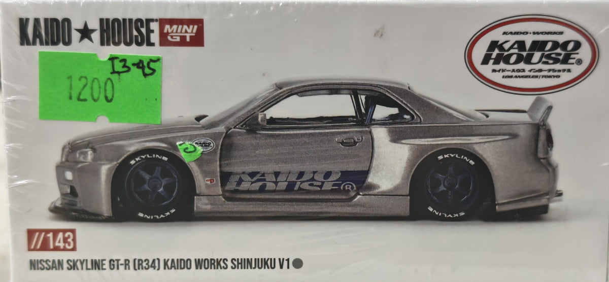 Mini GT Kaido House Nissan Skyline GT-R (R34) Kaido Works Shinjuku V1 #143