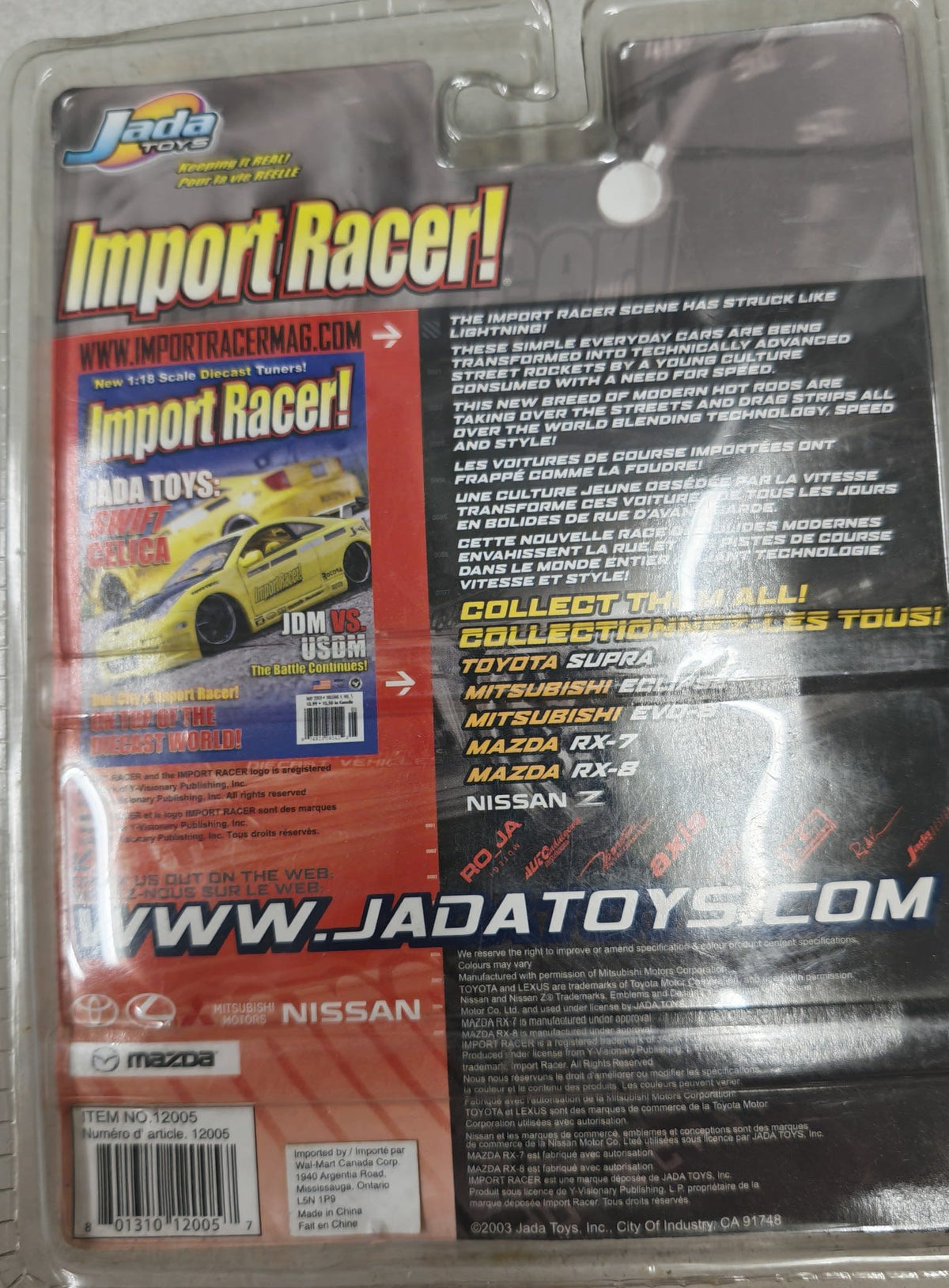 2003 Jada Toys Import Racer! Mitsubishi Eclipse #T19 - view 2