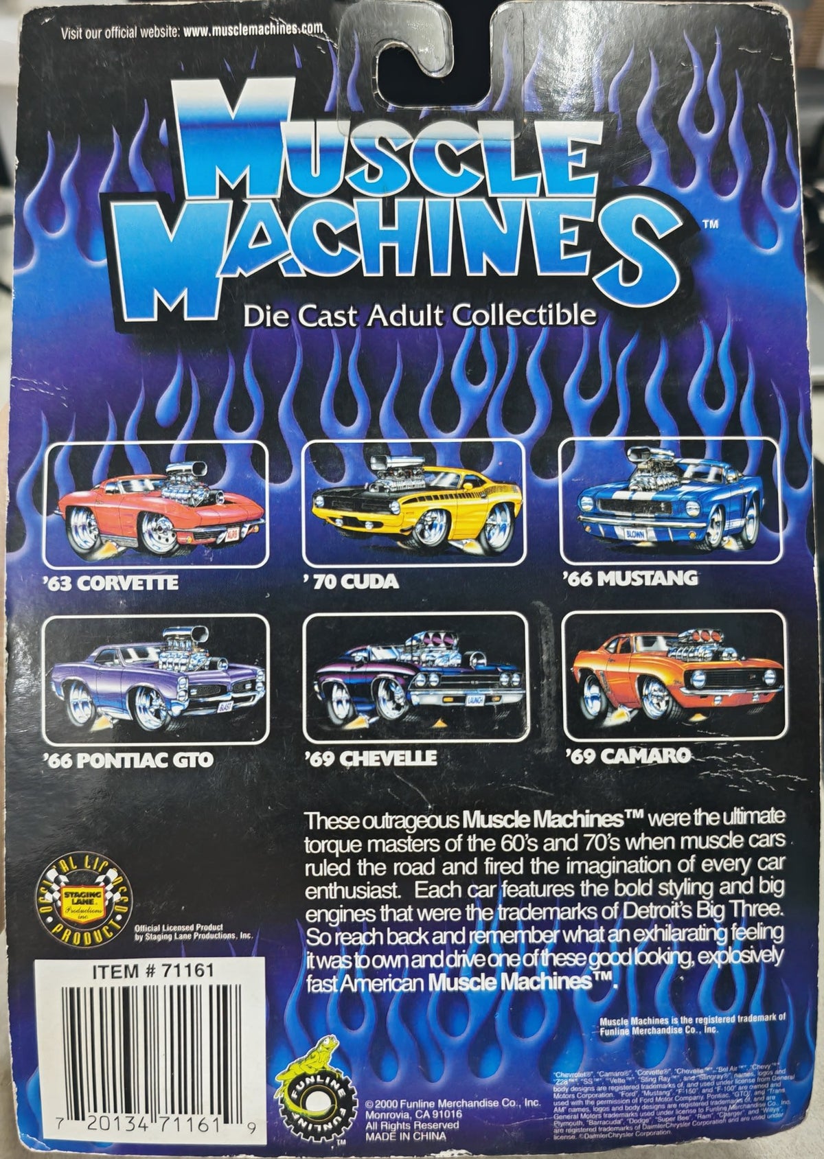 2000 Muscle Machines Muscle Machines Die Cast Adult Collectible Assorted Muscle Cars