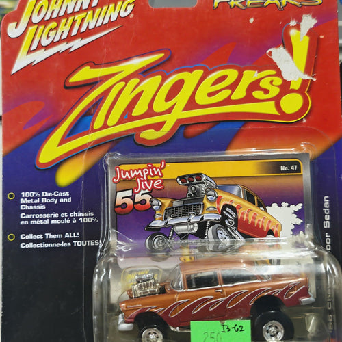 Johnny Lightning Street Freaks Zingers 1955 Chevy 2-Door Sedan "Jumpin' Jive 55" #47