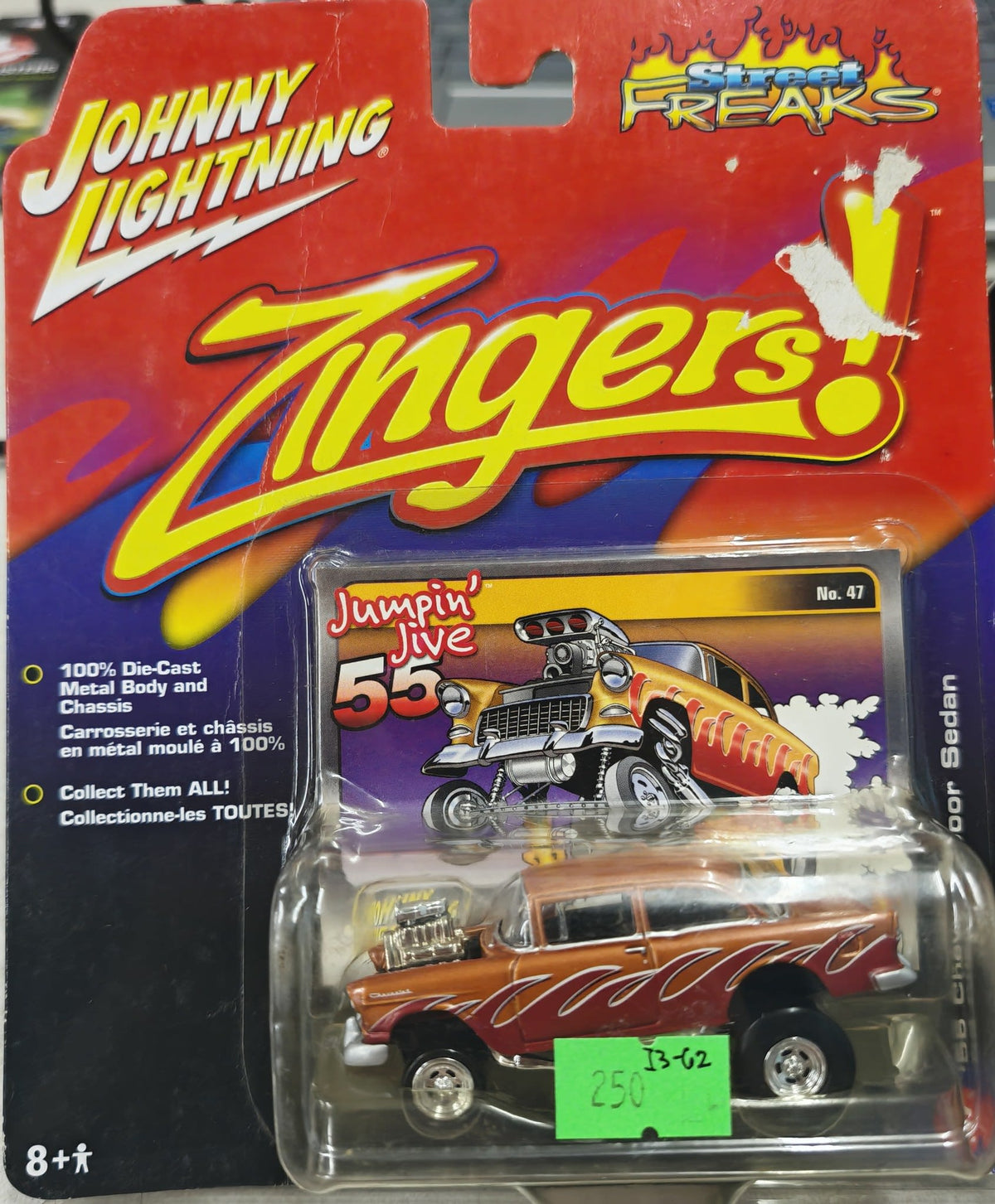 Johnny Lightning Street Freaks Zingers 1955 Chevy 2-Door Sedan "Jumpin' Jive 55" #47