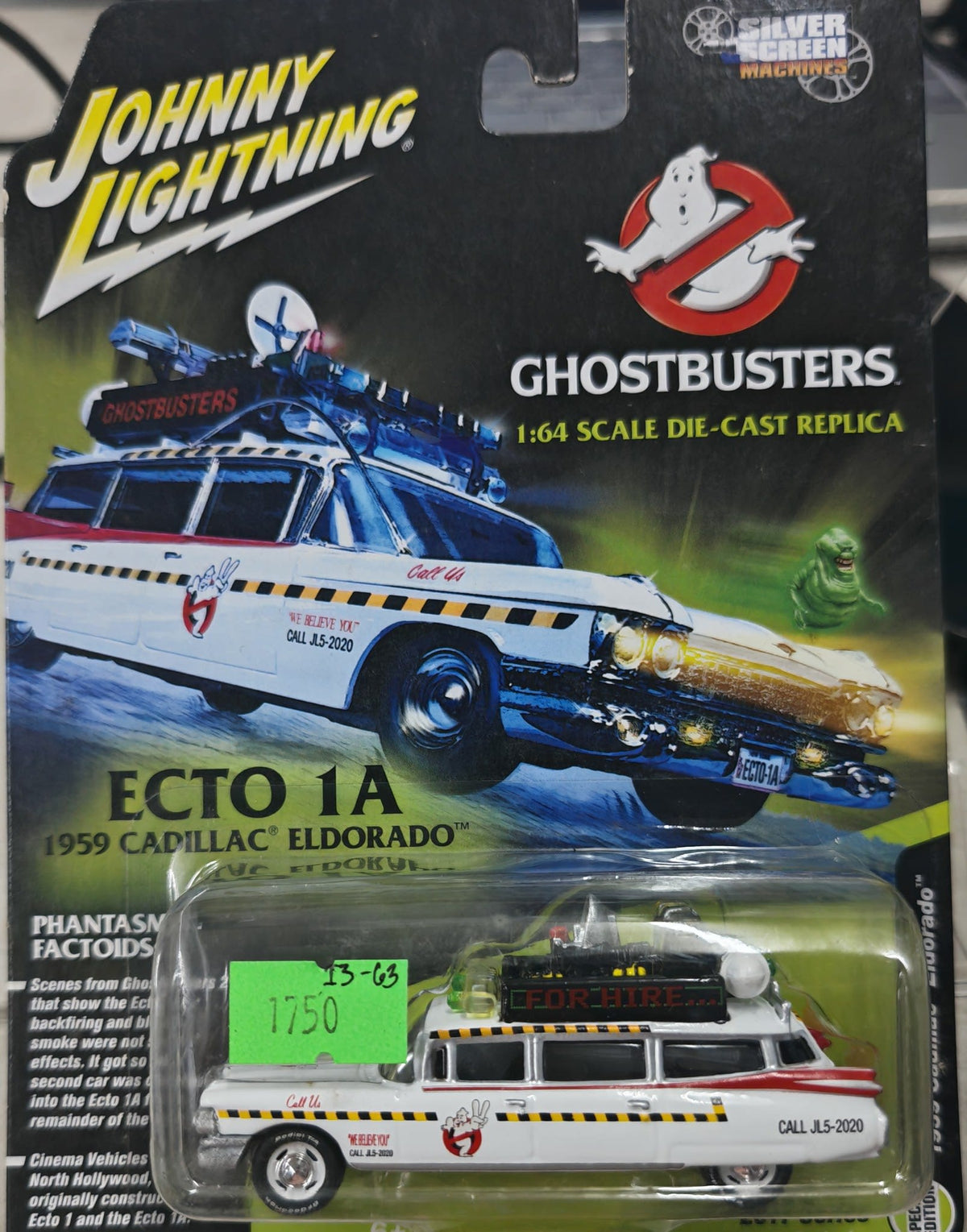 Johnny Lightning Silver Screen Machines Ecto 1A — 1959 Cadillac Eldorado