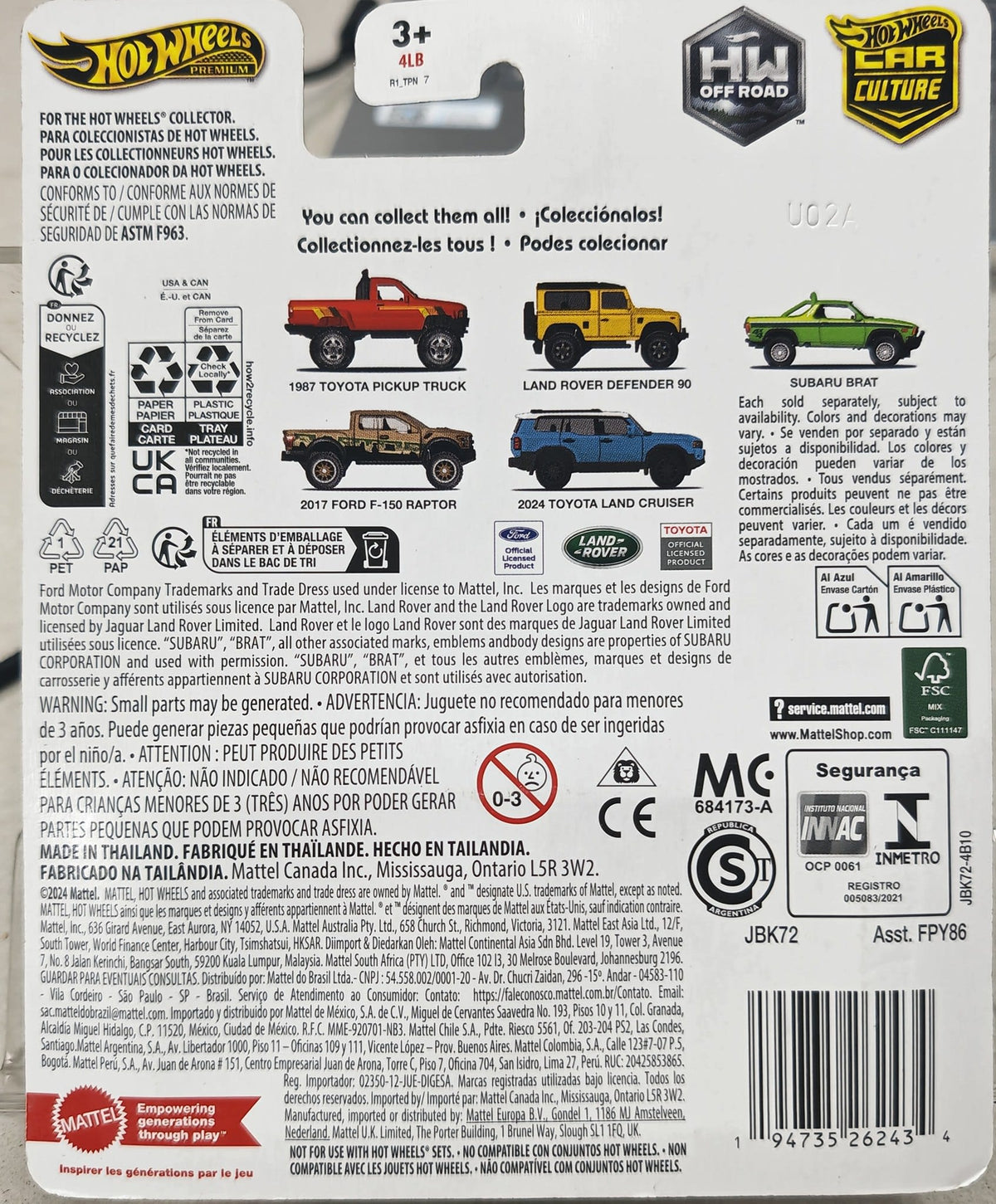 Hot Wheels Hot Wheels Premium - Car Culture - HW Off Road Subaru BRAT #3/5 - view 2