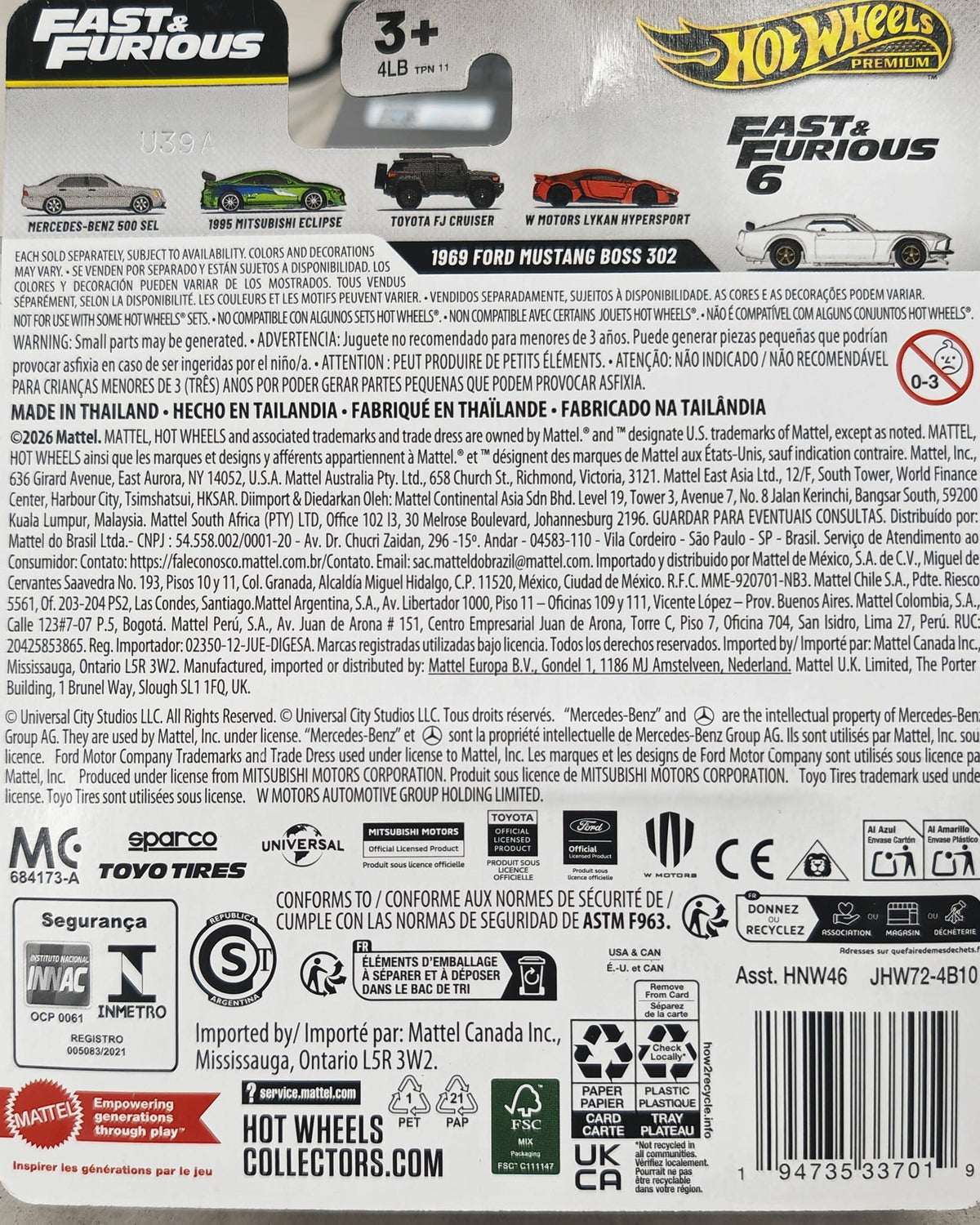 2026 Hot Wheels Fast & Furious 1969 Ford Mustang Boss 302 #3/5 - view 2