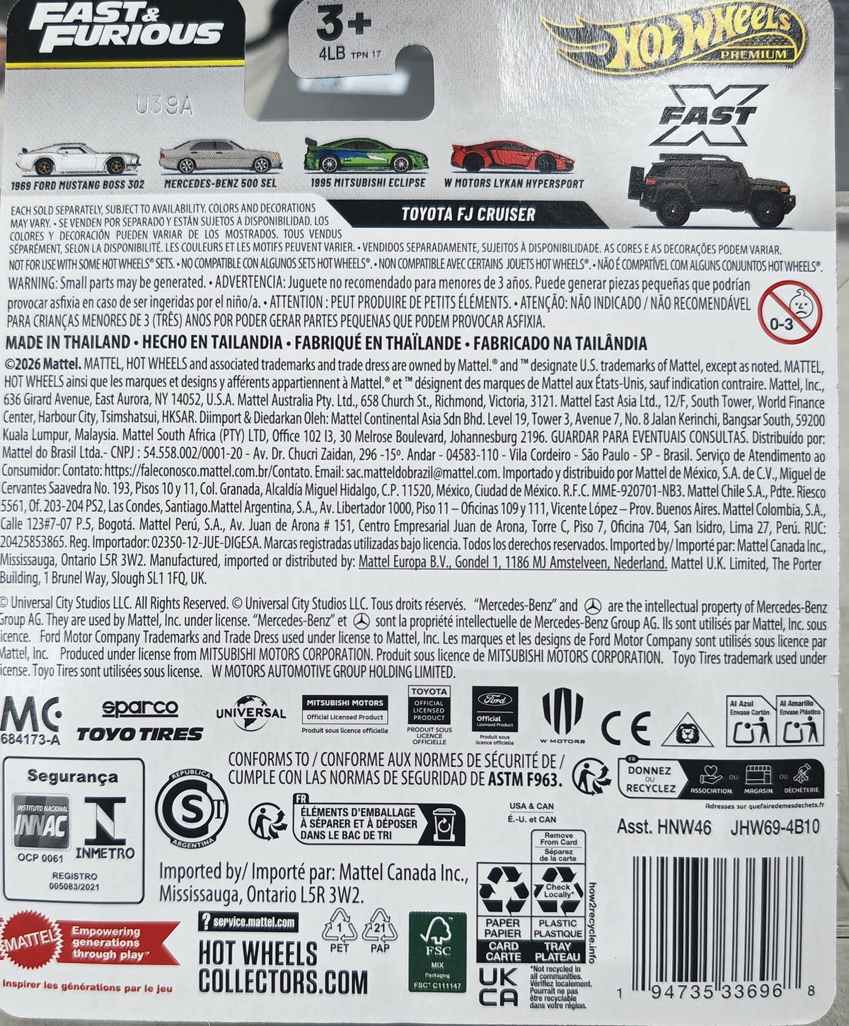 Hot Wheels Fast & Furious Toyota FJ Cruiser #5/5 - view 2