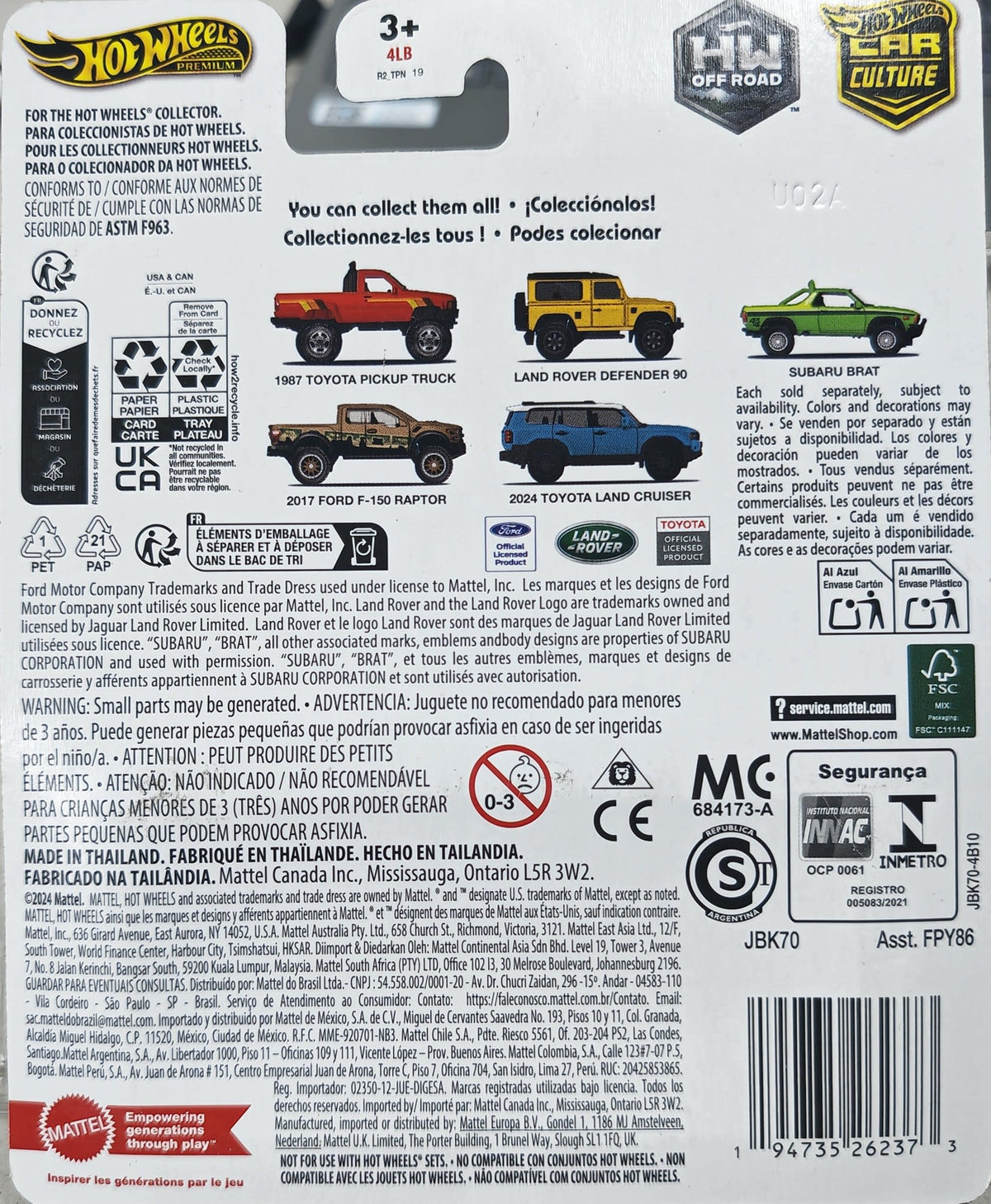 2017 Hot Wheels Car Culture - HW Off Road 2017 Ford F-150 Raptor #4/5 - view 2