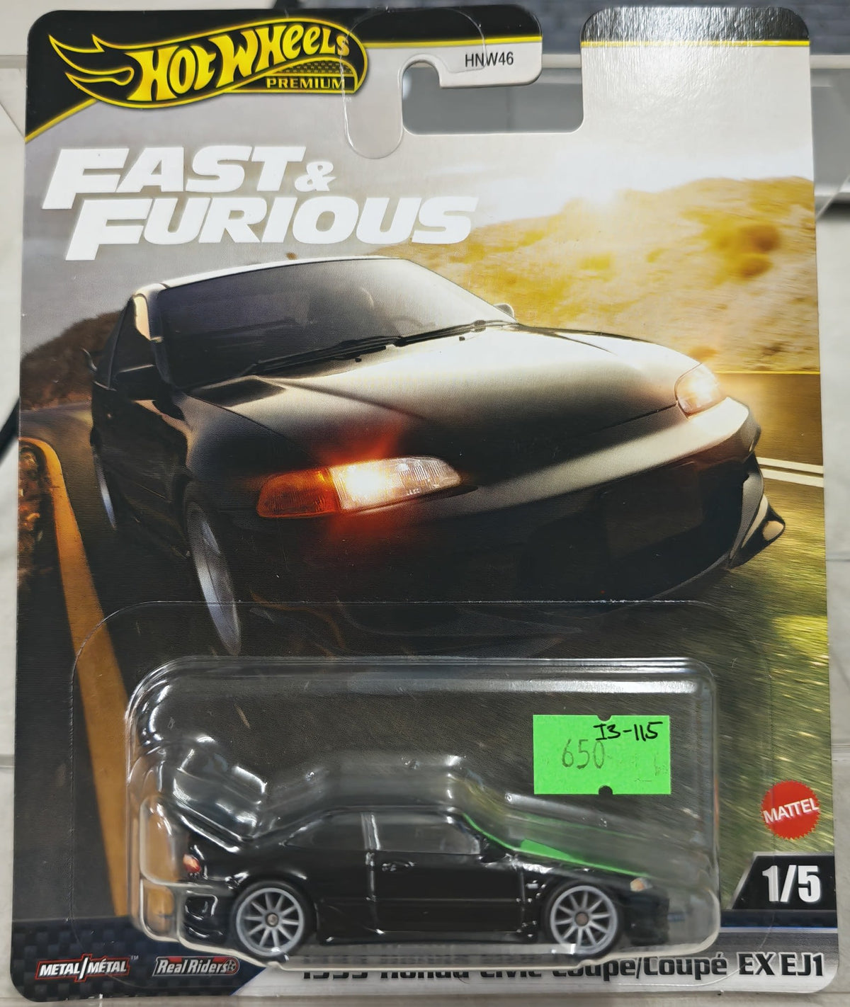 2023 Hot Wheels Fast & Furious 1995 Honda Civic Coupe EX EJ1 #1/5